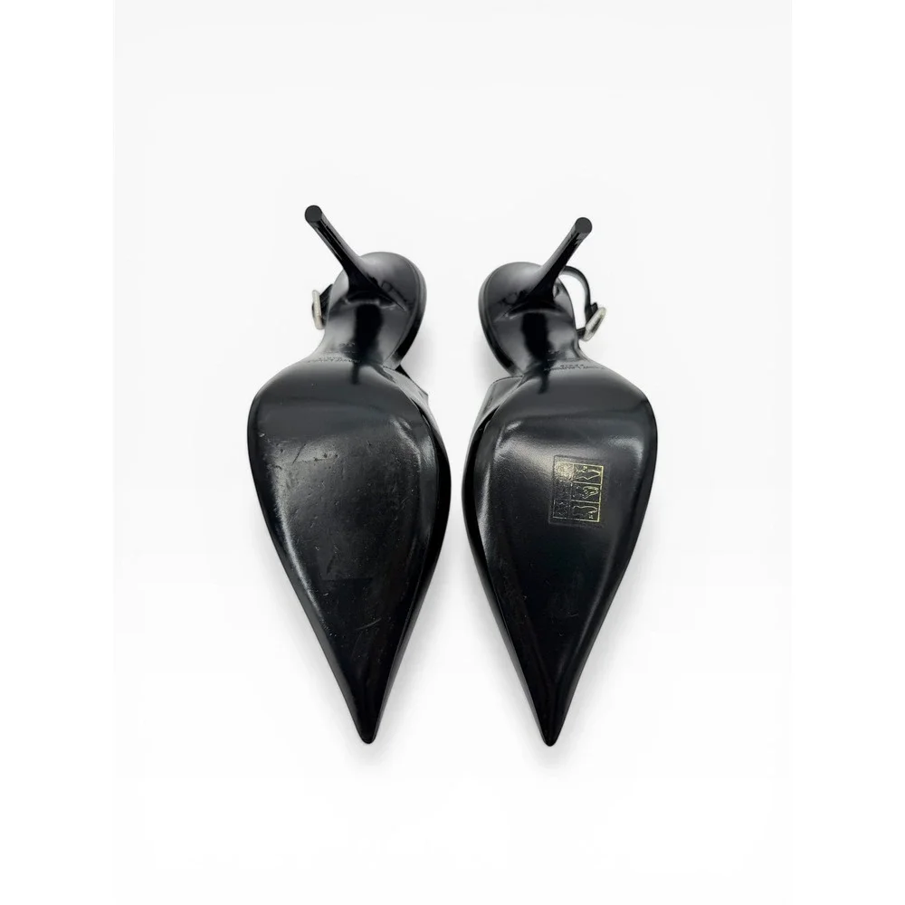 Saint Laurent Luna 105 Patent Leather Slingback Pumps $1,150 - Size 36 / US 6 - Picture 14 of 16